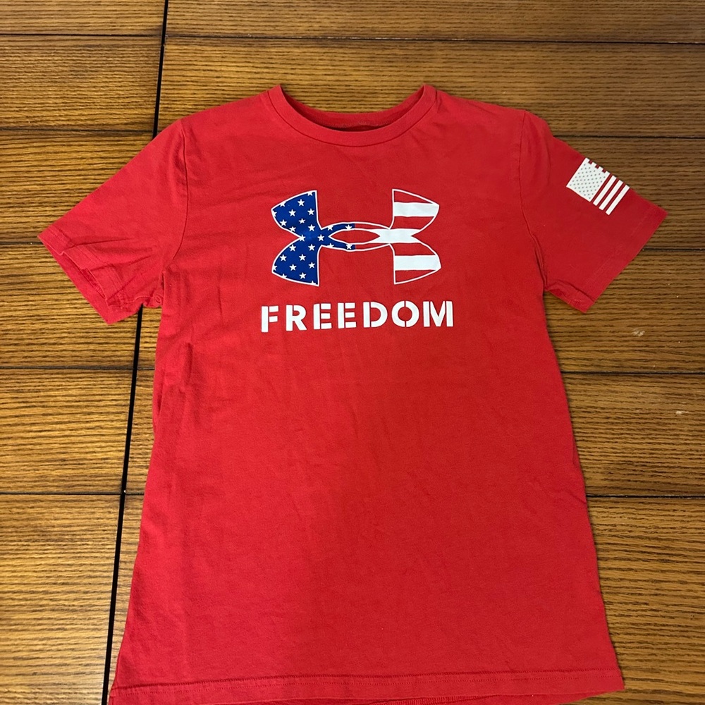 Under Armour Kids Red Freedom Tee